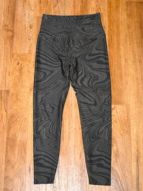 Beyond Yoga Leggings Womens Medium Grey/Green Marble Swirl High Waisted